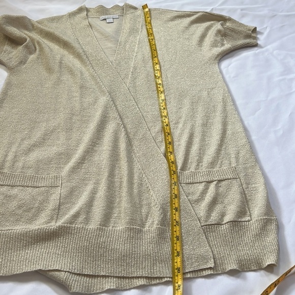 New York & Company gold shimmer cardigan - Picture 8 of 8